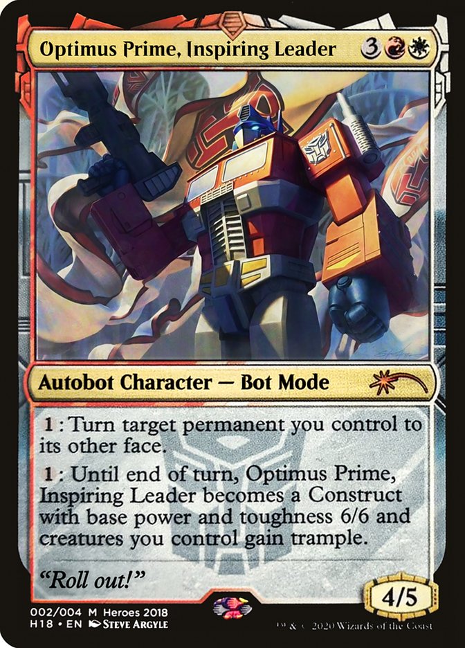 Optimus Prime, Inspiring Leader [Heroes of the Realm 2018] | Card Citadel
