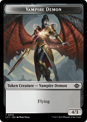 Vampire (0014) // Vampire Demon Double-Sided Token [The Lost Caverns of Ixalan Commander Tokens] | Card Citadel