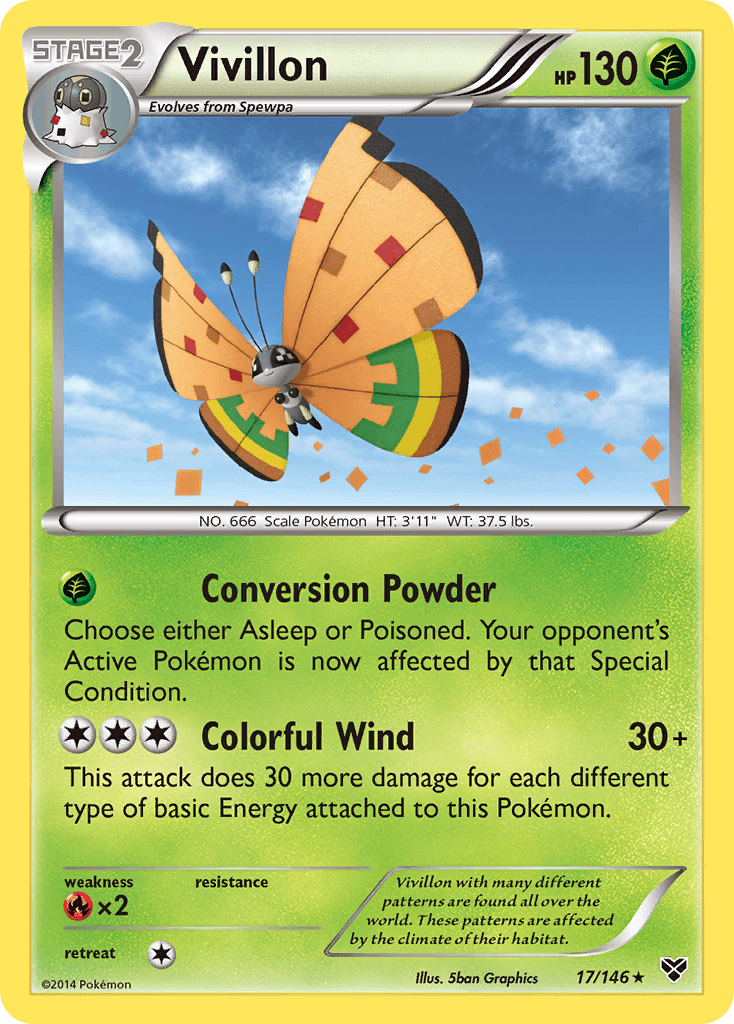 Vivillon (17/146) (High Plains Form/Orange Wings) [XY: Base Set] | Card Citadel