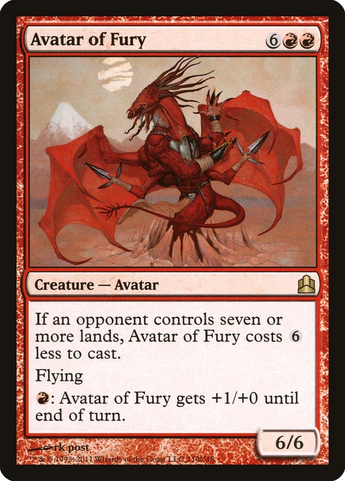 Avatar of Fury [Commander 2011] | Card Citadel