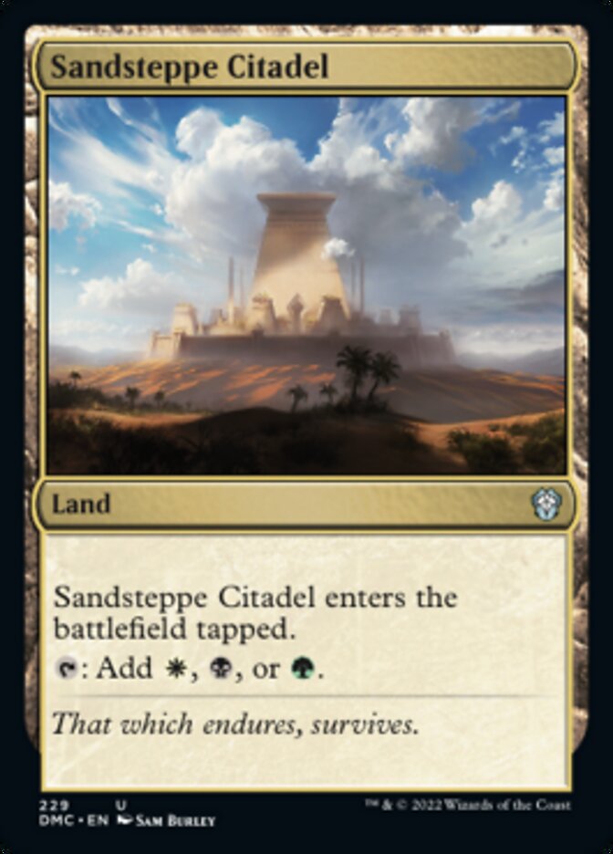 Sandsteppe Citadel [Dominaria United Commander] | Card Citadel