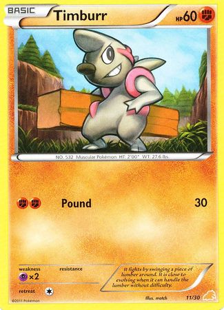 Timburr (11/30) [Black & White: Trainer Kit - Excadrill] | Card Citadel