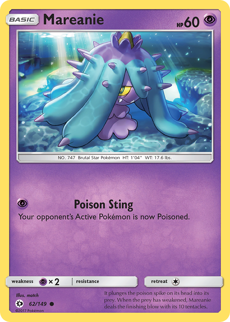 Mareanie (62/149) [Sun & Moon: Base Set] | Card Citadel