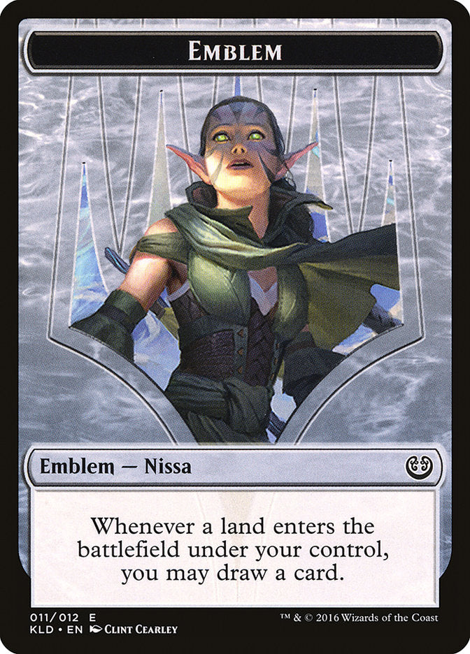 Nissa, Vital Force Emblem [Kaladesh Tokens] | Card Citadel