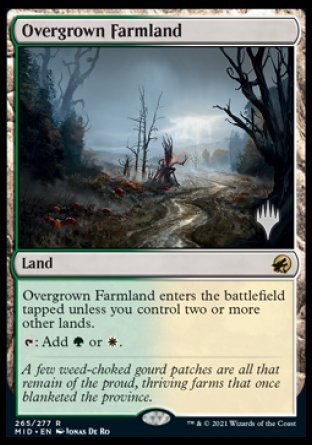 Overgrown Farmland (Promo Pack) [Innistrad: Midnight Hunt Promos] | Card Citadel