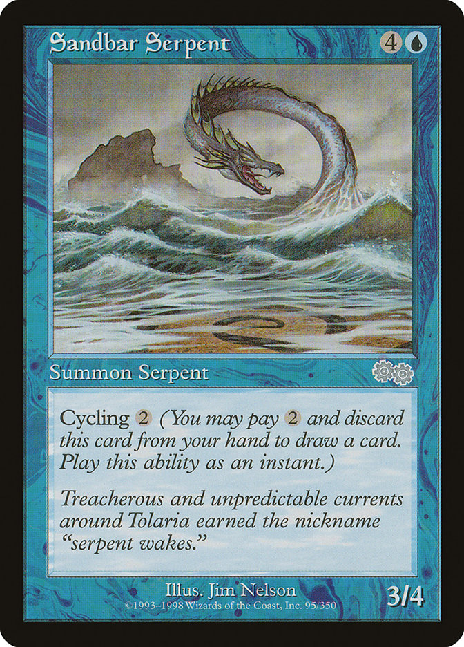 Sandbar Serpent [Urza's Saga] | Card Citadel