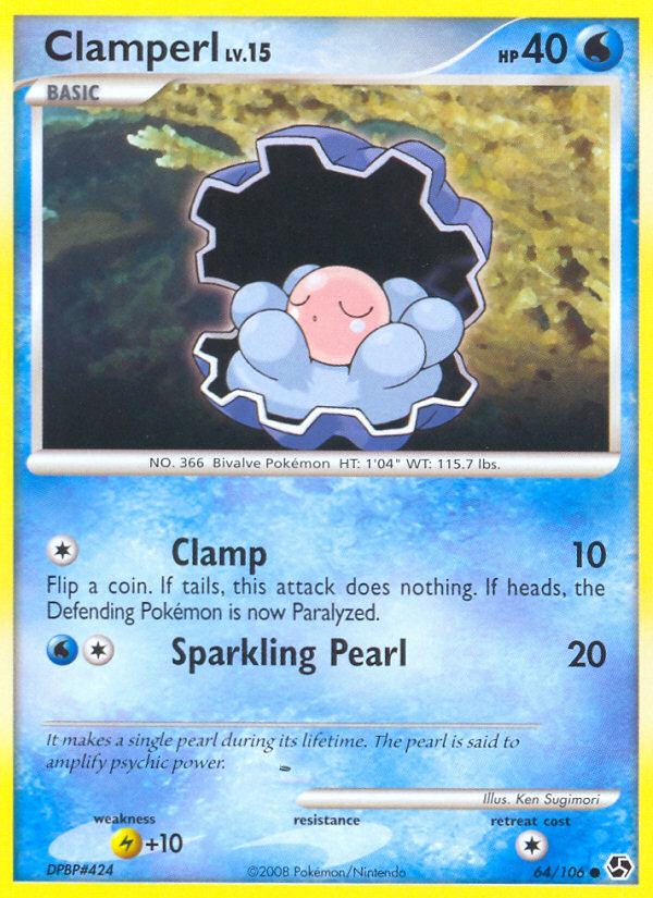 Clamperl (64/106) [Diamond & Pearl: Great Encounters] | Card Citadel