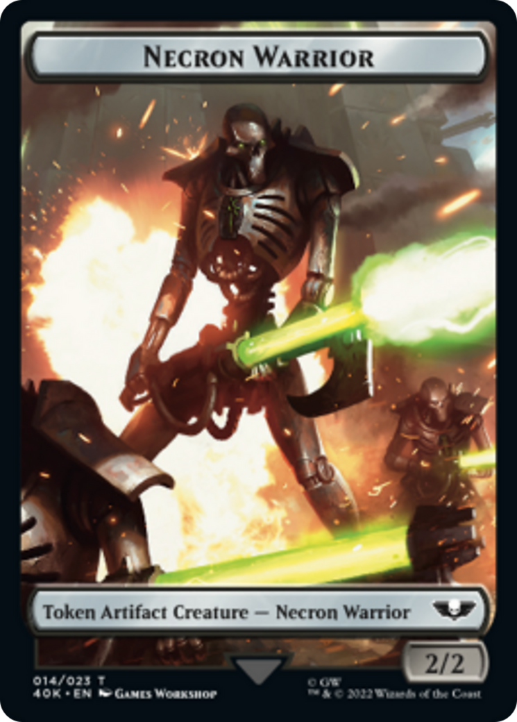 Necron Warrior // Insect Double-Sided (Surge Foil) [Warhammer 40,000 Tokens] | Card Citadel