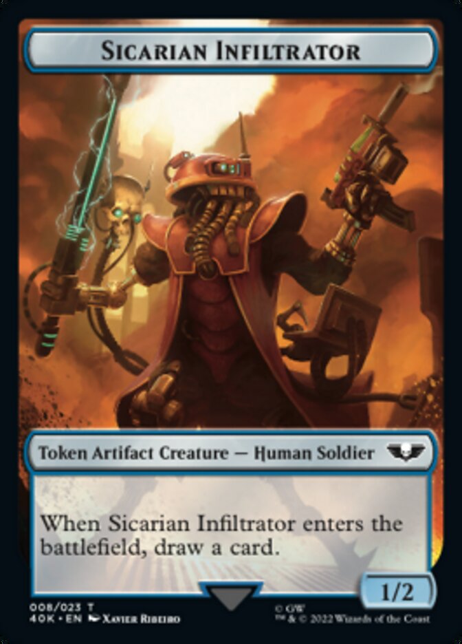 Soldier (003) // Sicarian Infiltrator Double-sided Token [Universes Beyond: Warhammer 40,000 Tokens] | Card Citadel