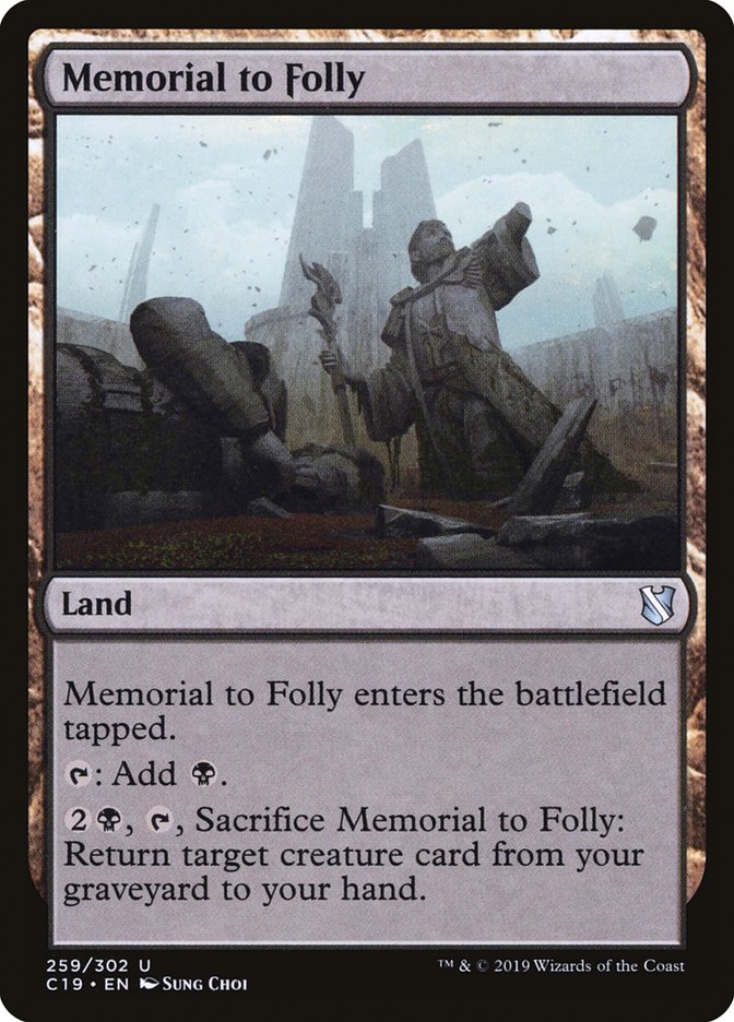 Memorial to Folly [Commander 2019] | Card Citadel