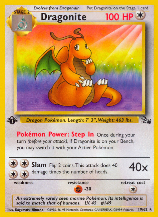 Dragonite (19/62) [Fossil 1st Edition] | Card Citadel