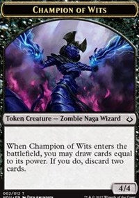 Champion of Wits // Warrior Double-sided Token [Hour of Devastation Tokens] | Card Citadel