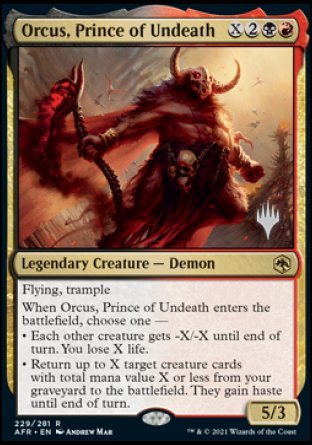 Orcus, Prince of Undeath (Promo Pack) [Dungeons & Dragons: Adventures in the Forgotten Realms Promos] | Card Citadel