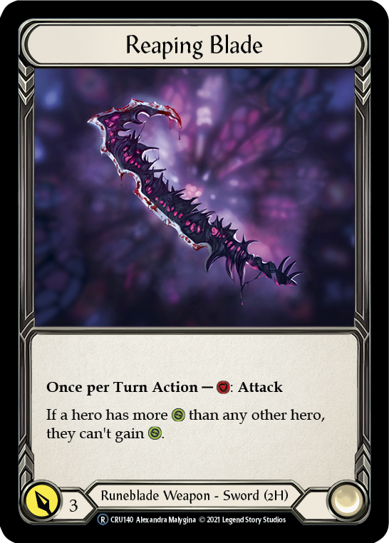 Reaping Blade (Rainbow Foil) [CRU140-RF] Unlimited Rainbow Foil | Card Citadel