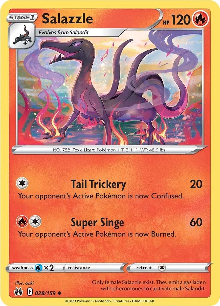 Salazzle (028/159) [Sword & Shield: Crown Zenith] | Card Citadel