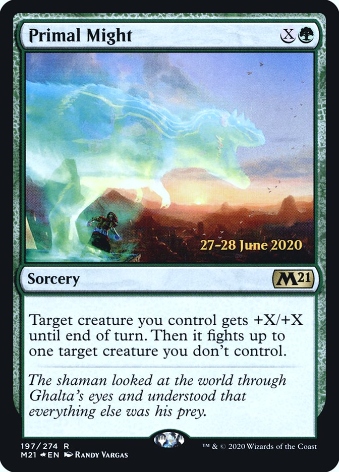 Primal Might  [Core Set 2021 Prerelease Promos] | Card Citadel