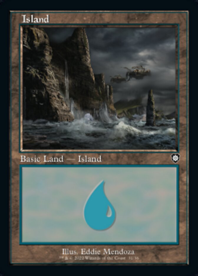 Island (031) (Retro) [The Brothers' War Commander] | Card Citadel