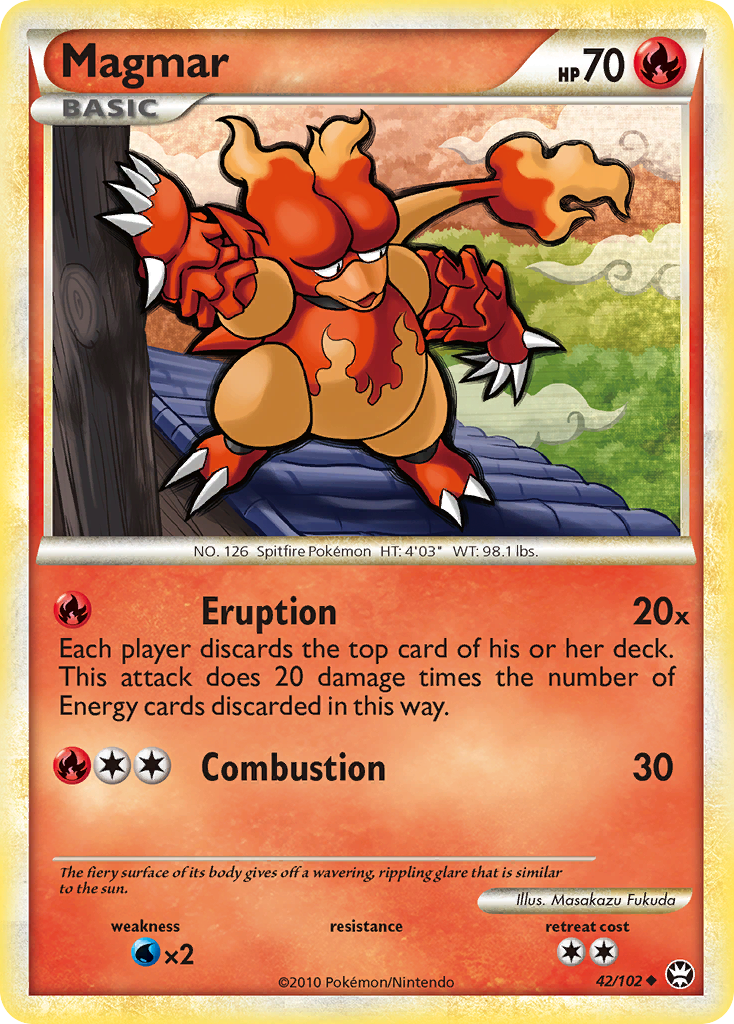 Magmar (42/102) [HeartGold & SoulSilver: Triumphant] | Card Citadel