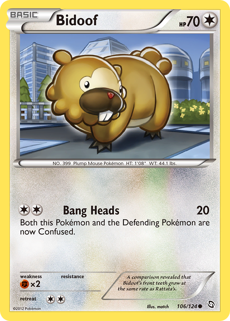 Bidoof (106/124) [Black & White: Dragons Exalted] | Card Citadel