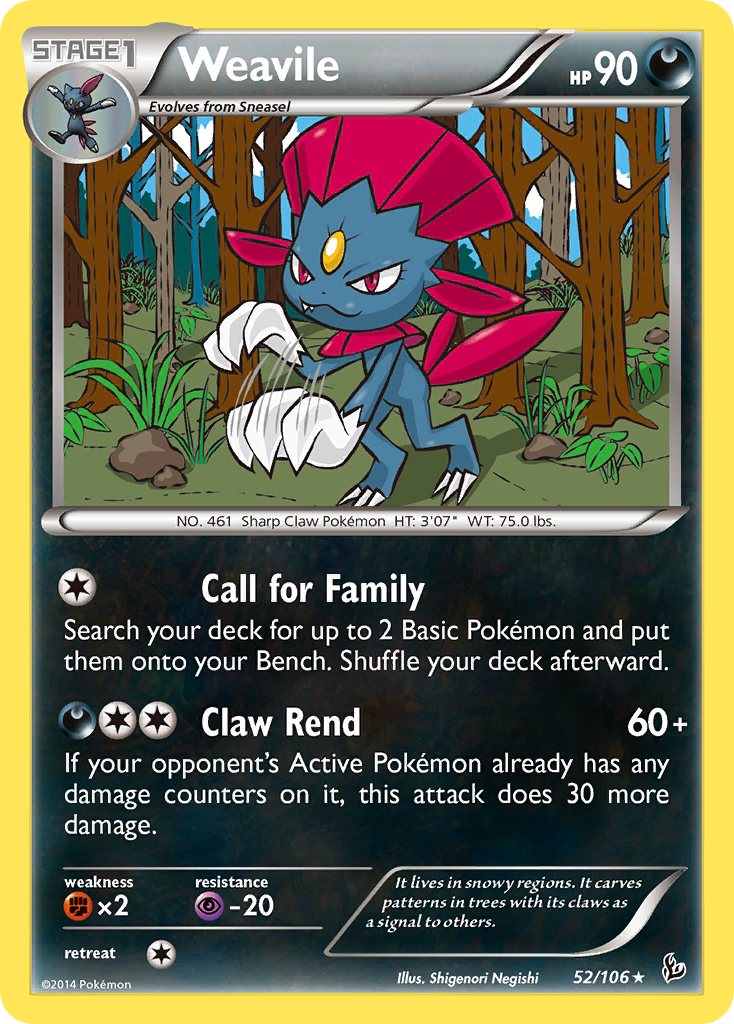 Weavile (52/106) [XY: Flashfire] | Card Citadel