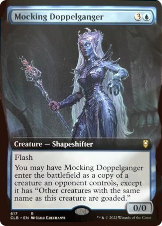 Mocking Doppelganger (Extended Art) [Commander Legends: Battle for Baldur's Gate] | Card Citadel