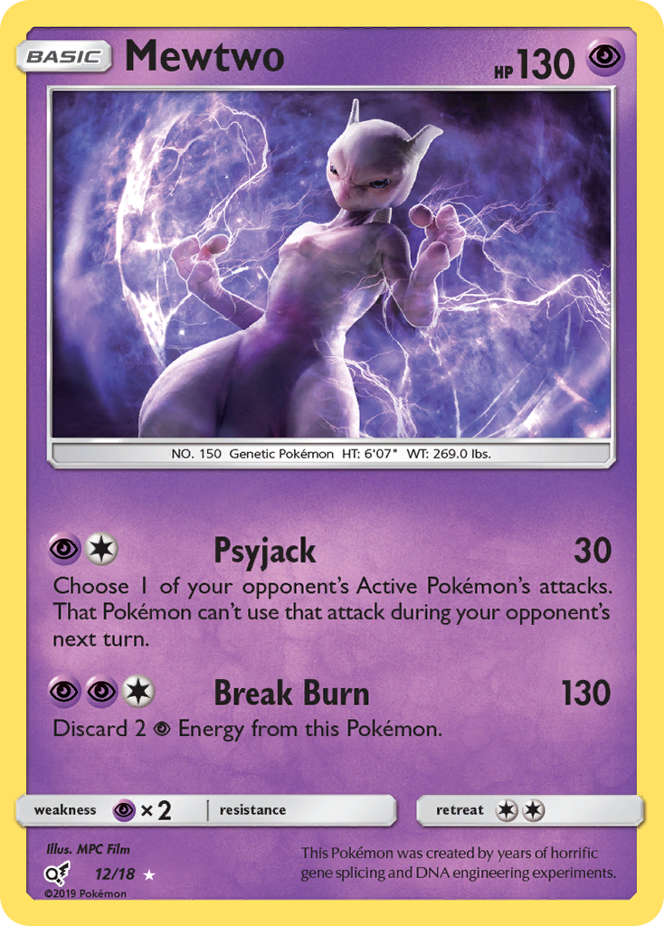 Mewtwo (12/18) [Sun & Moon: Detective Pikachu] | Card Citadel