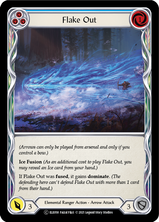 Flake Out (Blue) [U-ELE058] Unlimited Rainbow Foil | Card Citadel