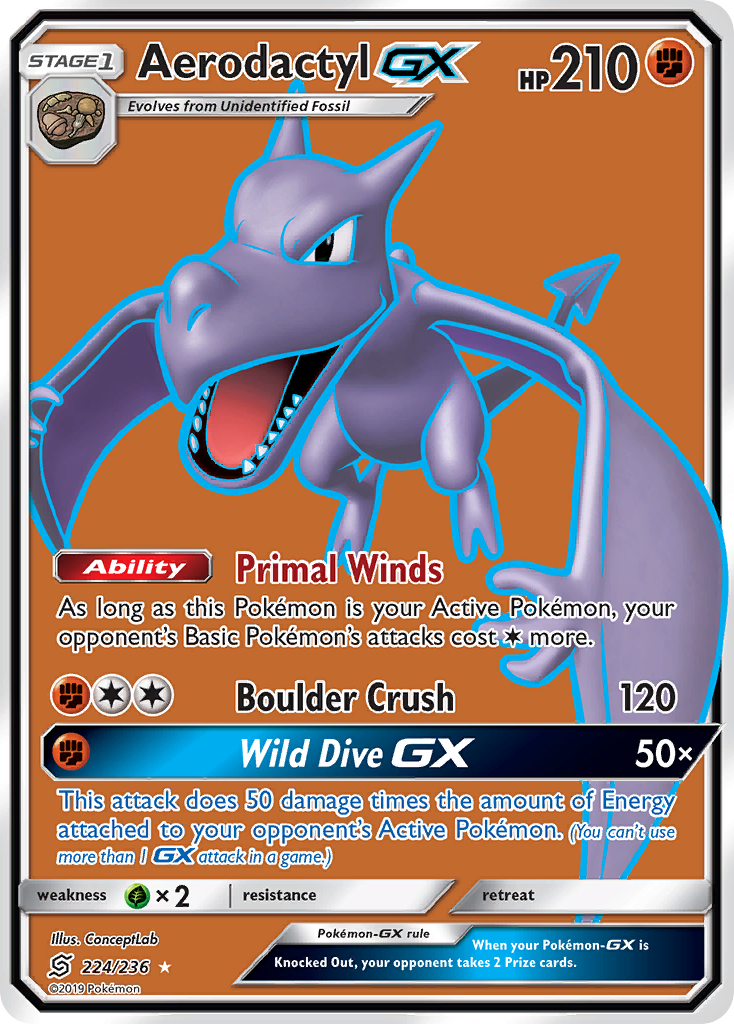 Aerodactyl GX (224/236) [Sun & Moon: Unified Minds] | Card Citadel