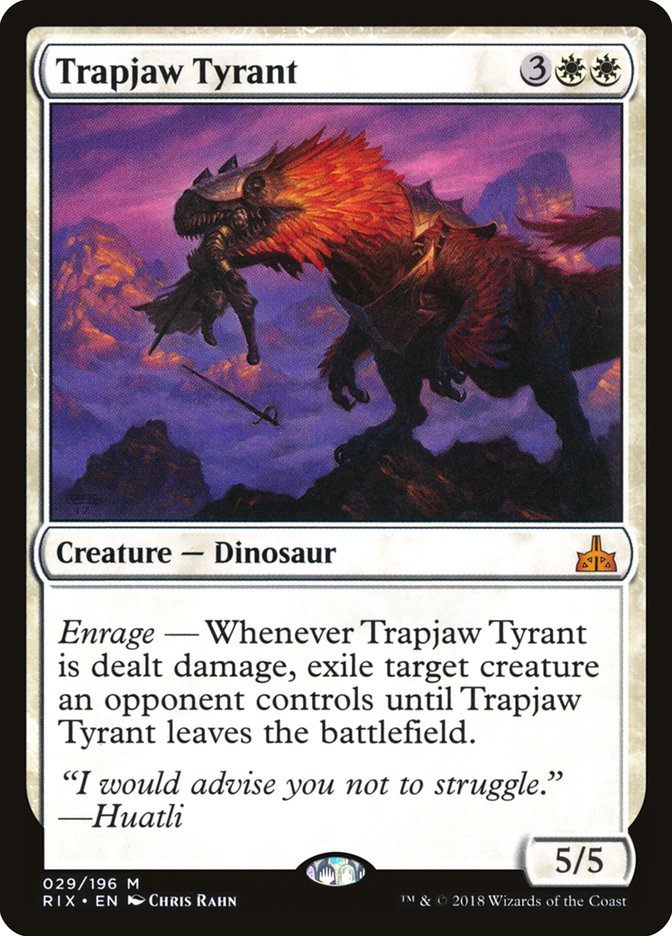 Trapjaw Tyrant [Rivals of Ixalan] | Card Citadel