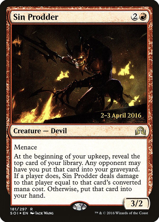 Sin Prodder [Shadows over Innistrad Promos] | Card Citadel