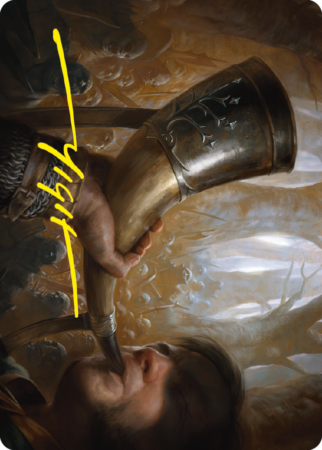 Horn of Gondor Art Card (Gold-Stamped Signature) [The Lord of the Rings: Tales of Middle-earth Art Series] | Card Citadel