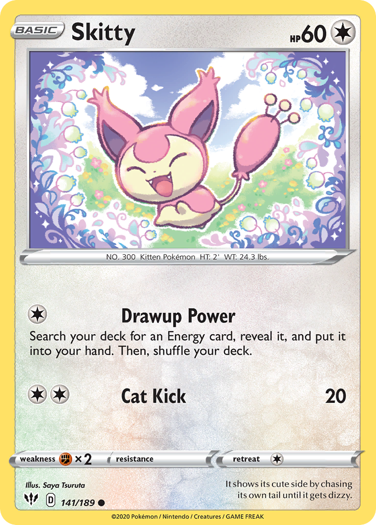 Skitty (141/189) [Sword & Shield: Darkness Ablaze] | Card Citadel