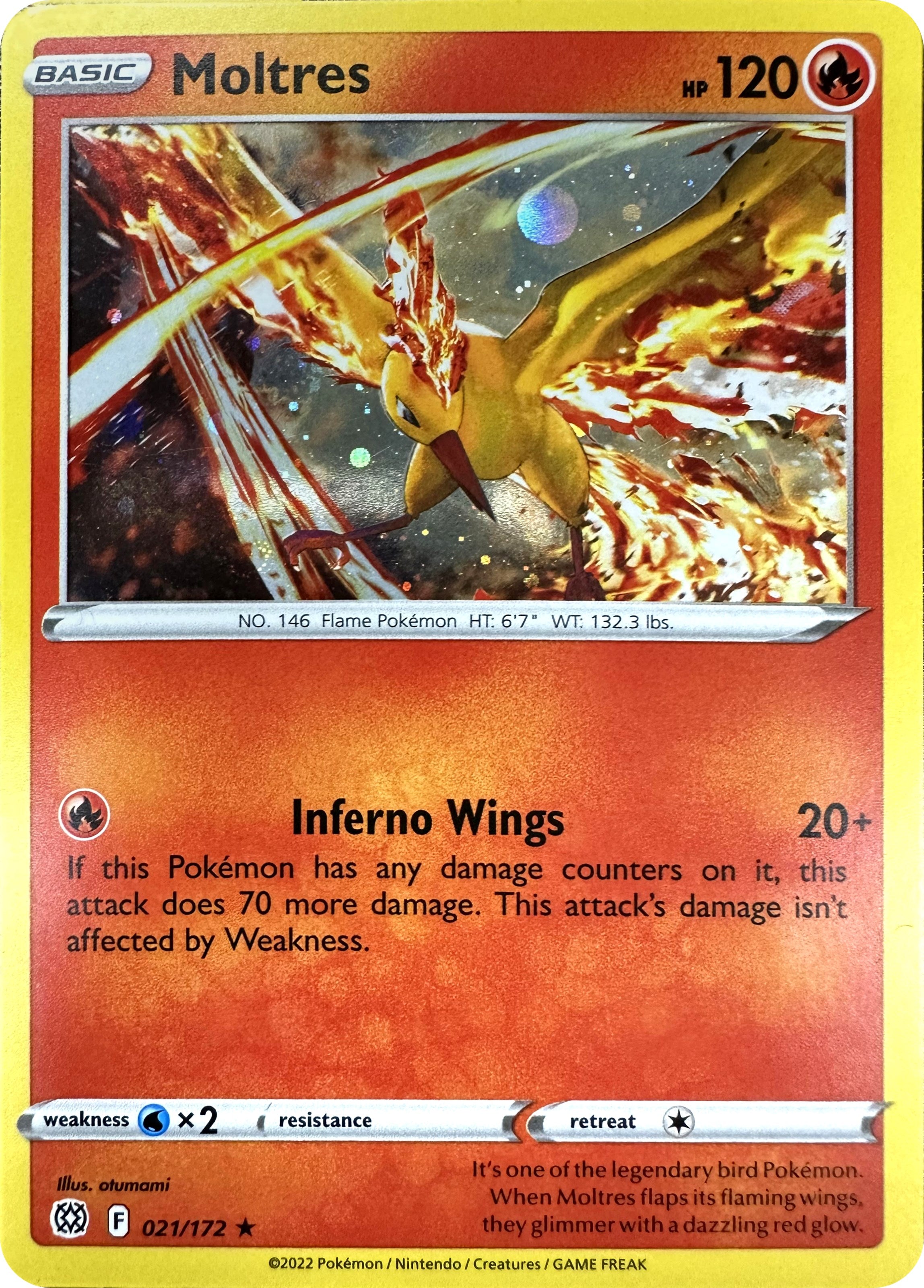 Moltres (021/172) (Cosmos Holo) [Sword & Shield: Brilliant Stars] | Card Citadel