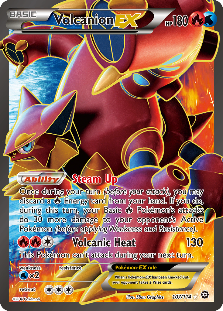 Volcanion EX (107/114) [XY: Steam Siege] | Card Citadel