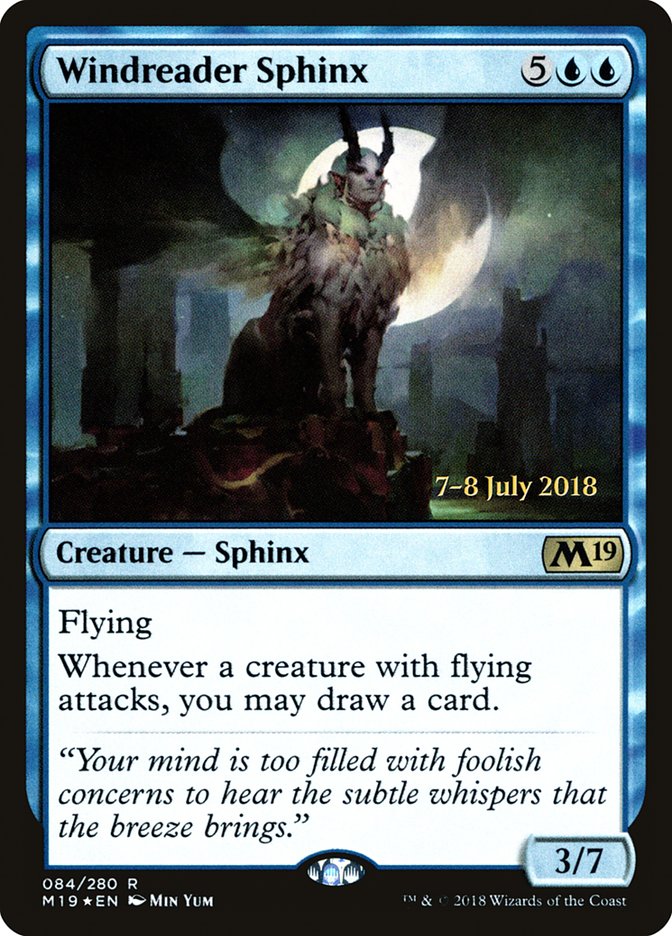 Windreader Sphinx [Core Set 2019 Promos] | Card Citadel