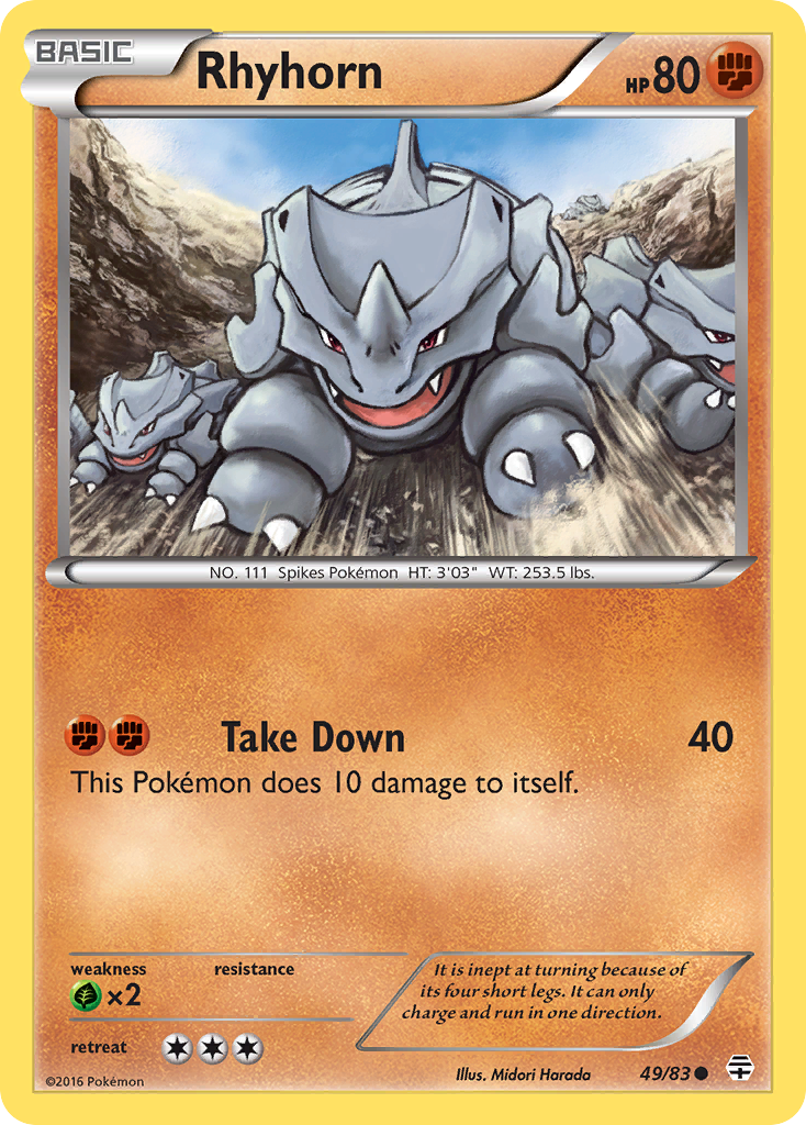 Rhyhorn (49/83) [XY: Generations] | Card Citadel