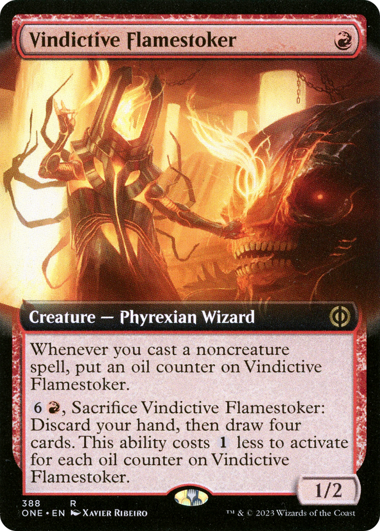 Vindictive Flamestoker (Extended Art) [Phyrexia: All Will Be One] | Card Citadel