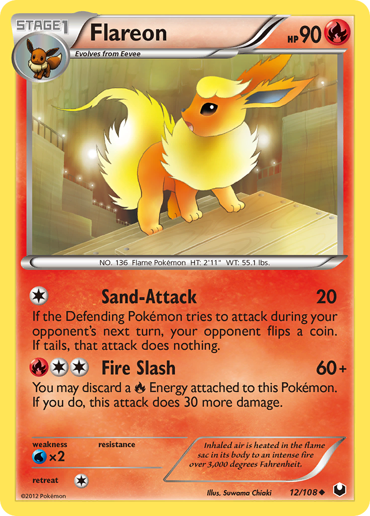 Flareon (12/108) [Black & White: Dark Explorers] | Card Citadel