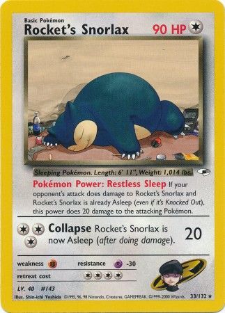 Rocket's Snorlax (33/132) [Gym Heroes Unlimited] | Card Citadel