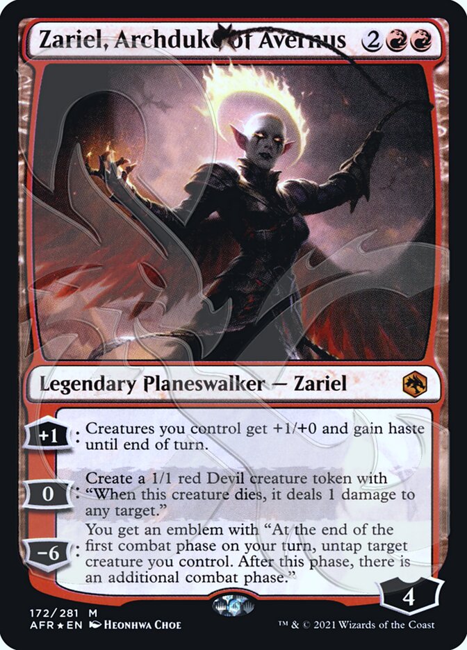 Zariel, Archduke of Avernus (Ampersand Promo) [Dungeons & Dragons: Adventures in the Forgotten Realms Promos] | Card Citadel