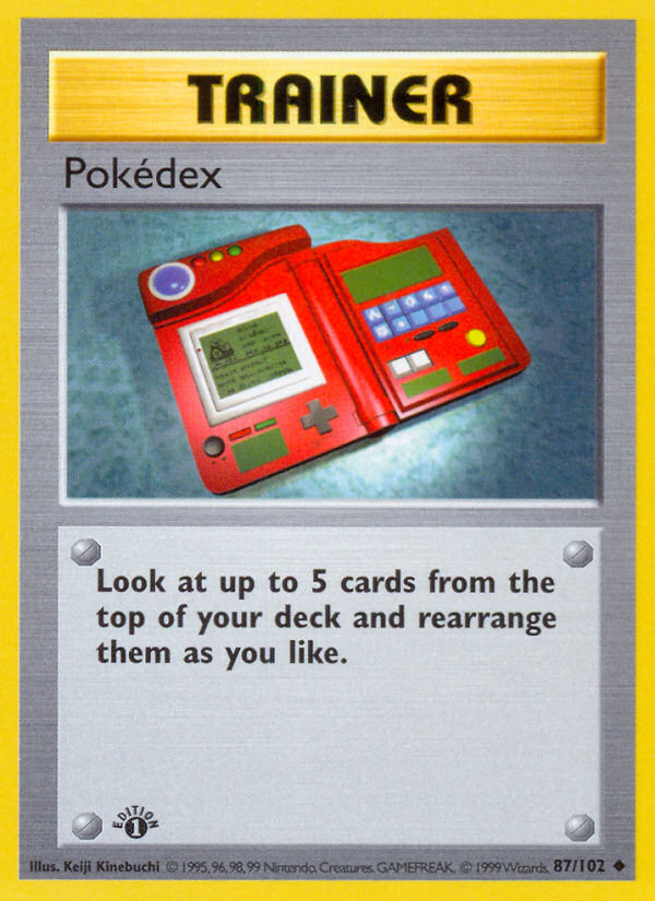 Pokedex (87/102) (Shadowless) [Base Set 1st Edition] | Card Citadel