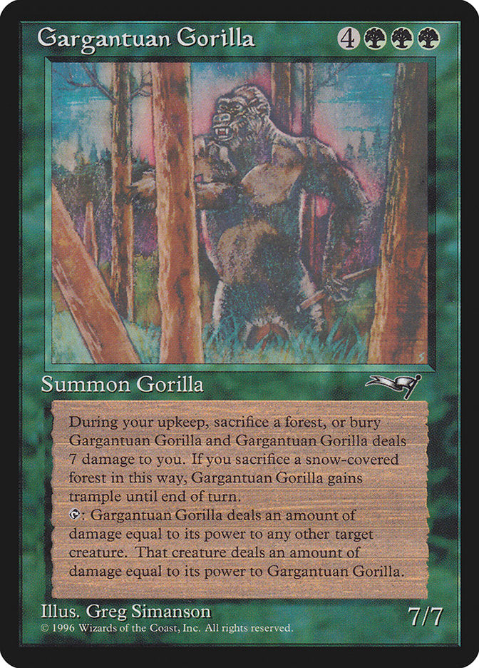 Gargantuan Gorilla [Alliances] | Card Citadel