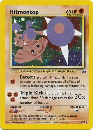 Hitmontop (3/75) [Neo Discovery Unlimited] | Card Citadel