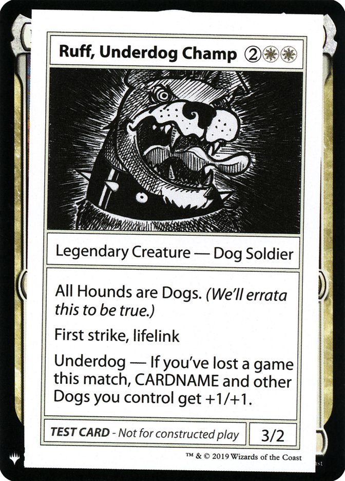 Ruff, Underdog Champ [Mystery Booster Playtest Cards] | Card Citadel