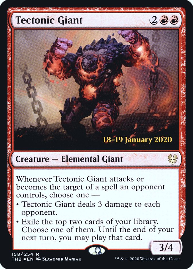 Tectonic Giant [Theros Beyond Death Prerelease Promos] | Card Citadel