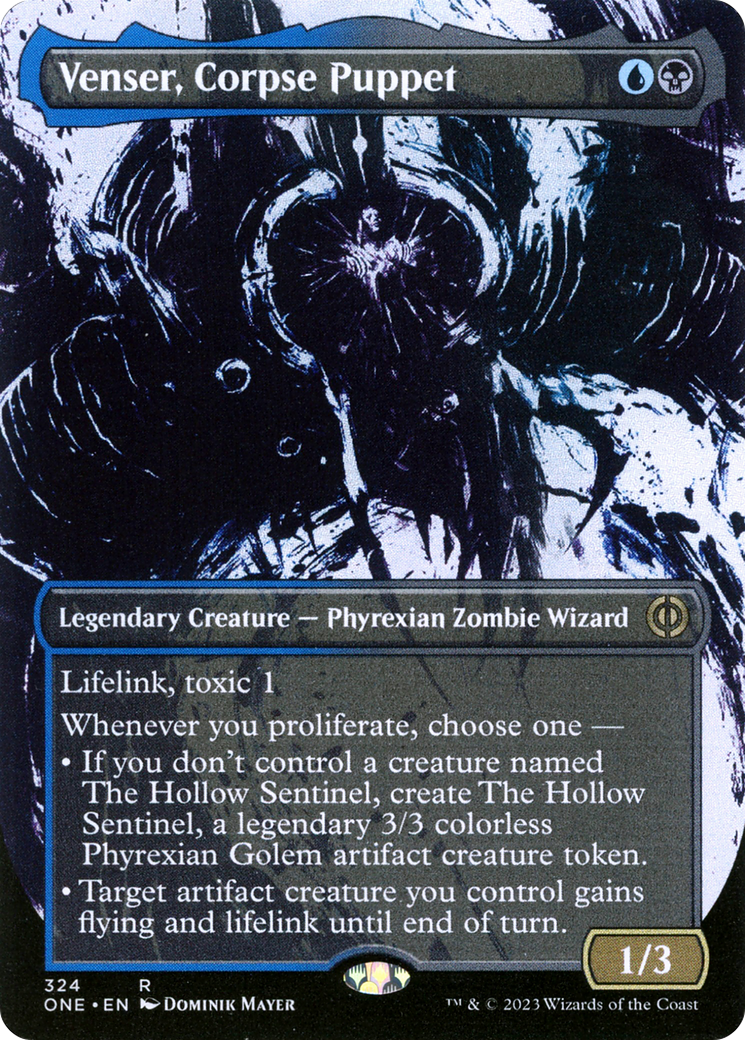 Venser, Corpse Puppet (Borderless Ichor) [Phyrexia: All Will Be One] | Card Citadel