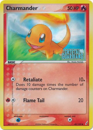 Charmander (48/100) (Stamped) [EX: Crystal Guardians] | Card Citadel