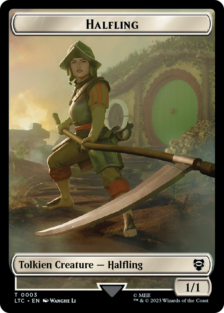 Halfling // Treasure Token [The Lord of the Rings: Tales of Middle-Earth Commander Tokens] | Card Citadel