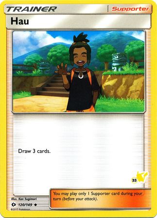 Hau (120/149) (Pikachu Stamp #33) [Battle Academy 2020] | Card Citadel