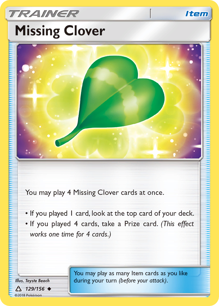 Missing Clover (129/156) [Sun & Moon: Ultra Prism] | Card Citadel